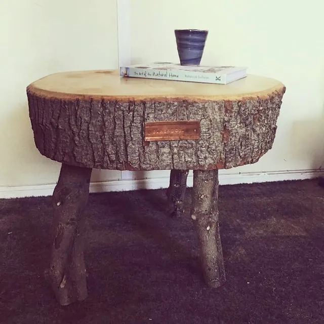 Rustic log table